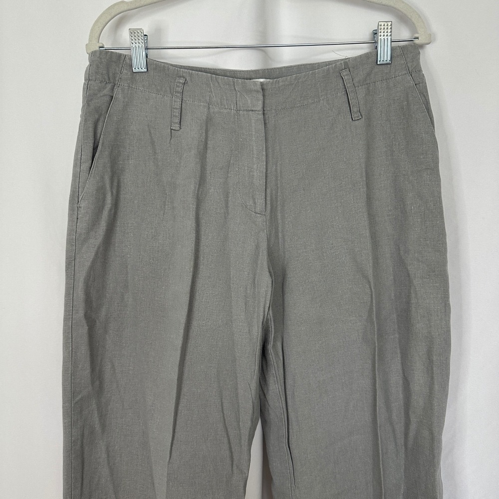 Pendleton Linen Blend Wide Leg Pants Trousers Gray Career Casual Women's Size 10 - Picture 3 of 15